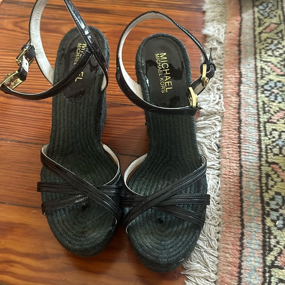 Michael Kors black wedges